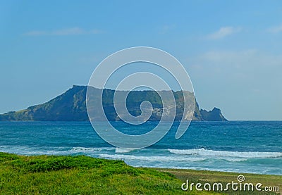 Seongsan Sunrise Peakï¼ŒJeju Island Stock Photo